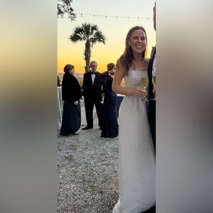 Elegant Amsale Silver Dress